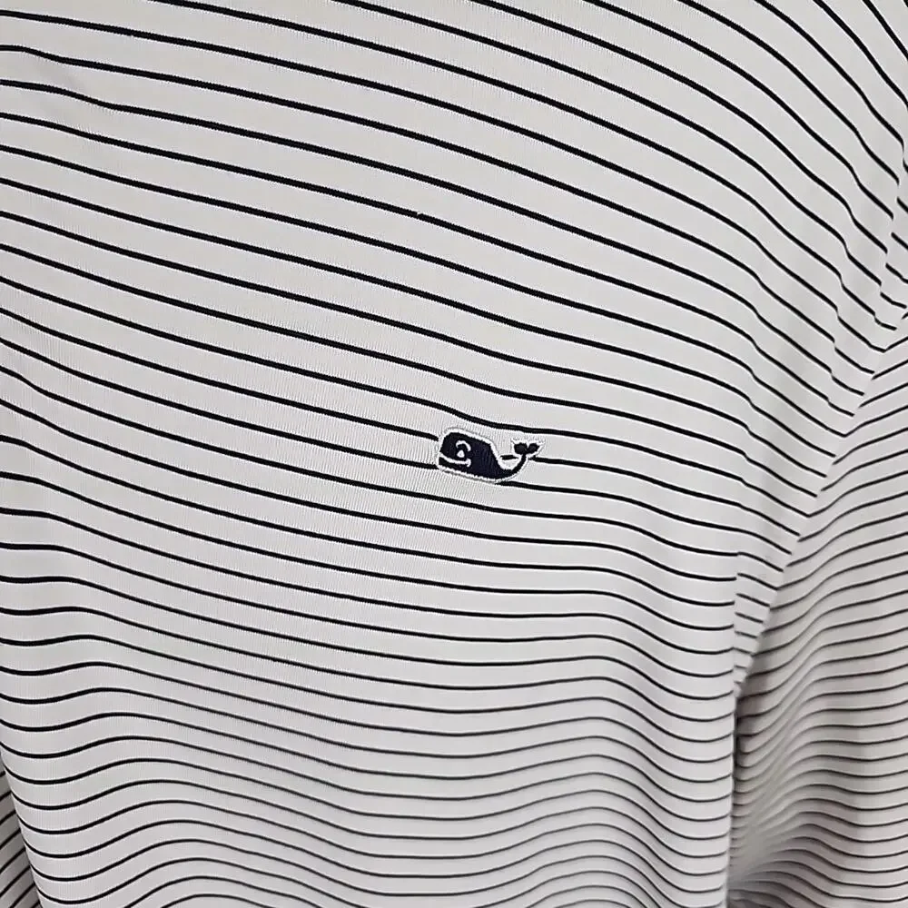 Vineyard Vineyard Performance Polo Blue White Stripe Size 2XL - Picture 3 of 5